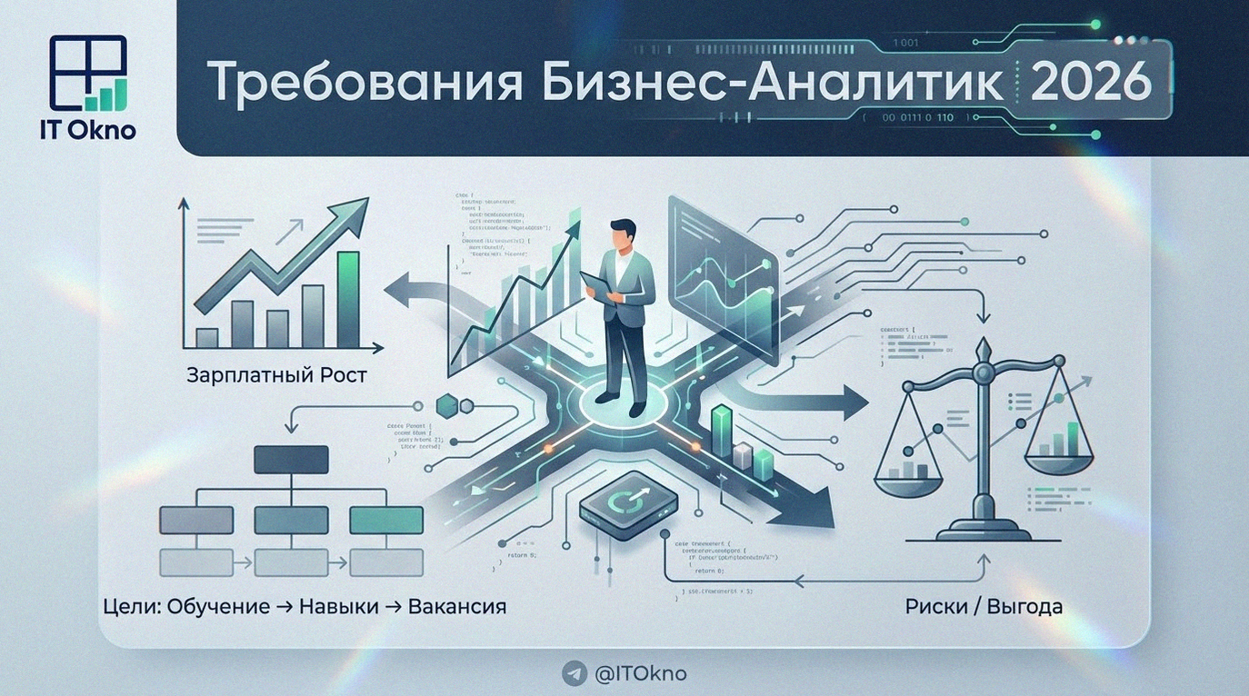 Схема навыков бизнес-аналитика 2026 и обучение в РФ