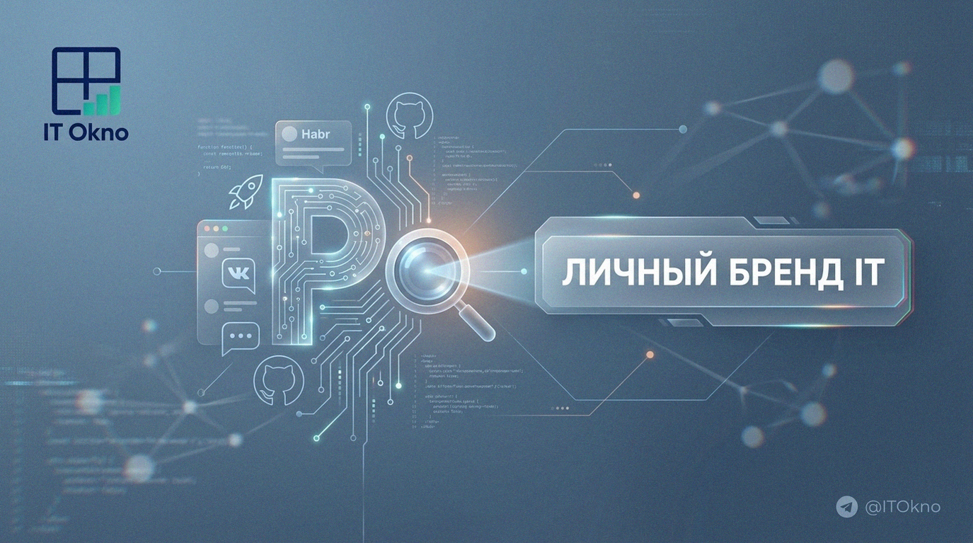 Схема управления личным брендом IT-специалиста через платформы Хабр, VK и GitHub