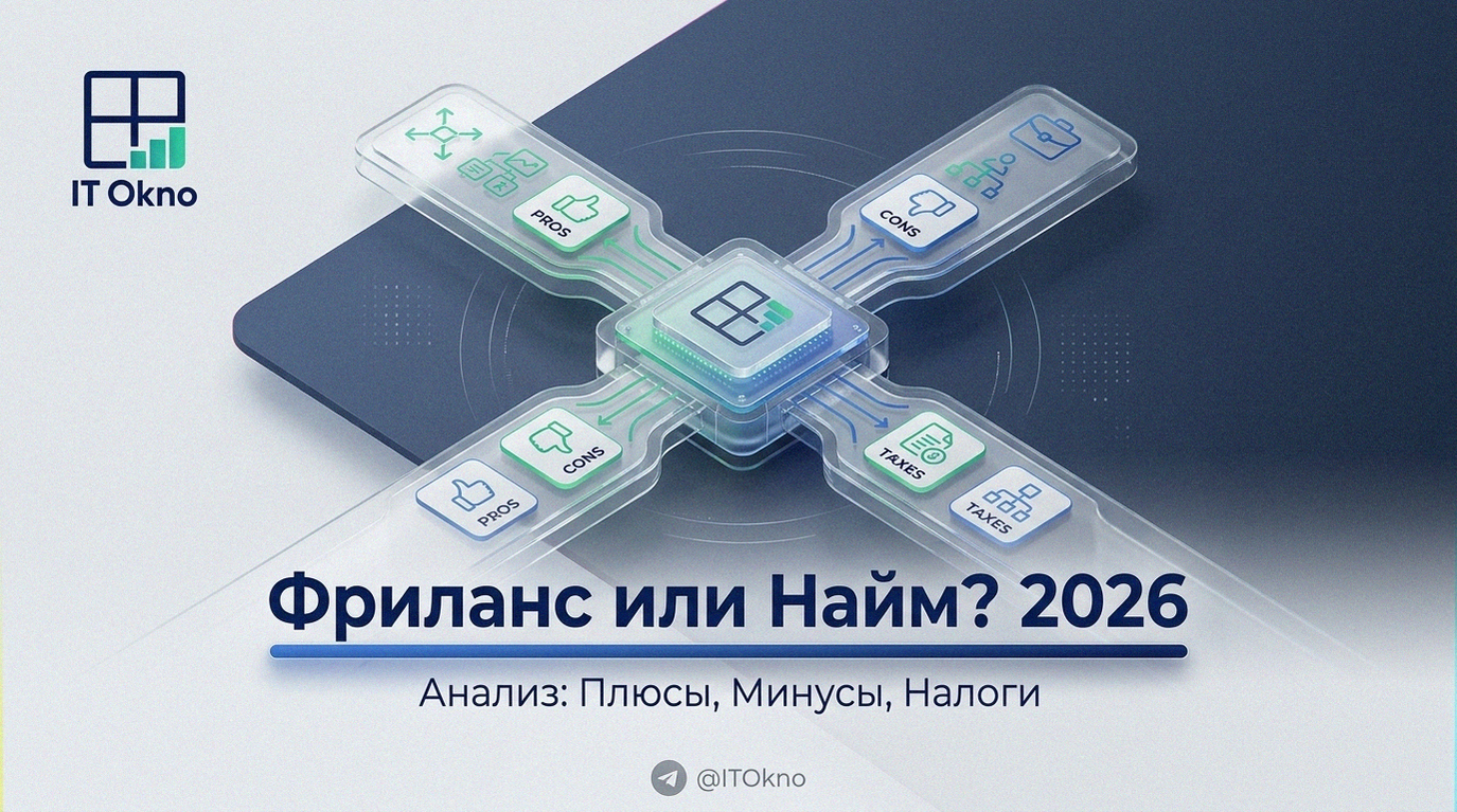 Сравнение плюсов, минусов и налогов IT-фриланса и работы в штате в 2026 году