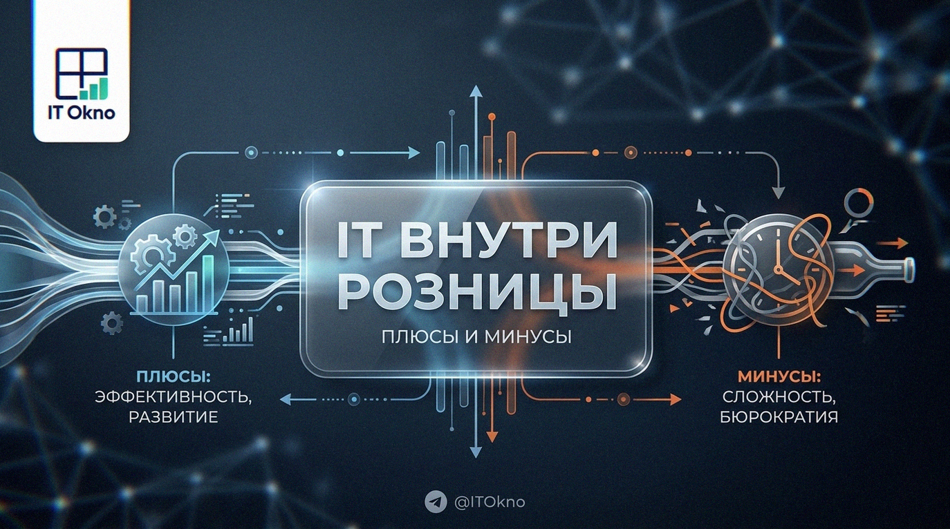 Иллюстрация работы IT-специалиста с внутренним заказчиком в розничной торговле, плюсы и минусы