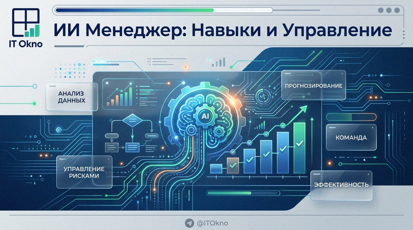 Иллюстрация профессии AI Project Manager: ключевые навыки, обязанности и управление проектами в сфере ИИ